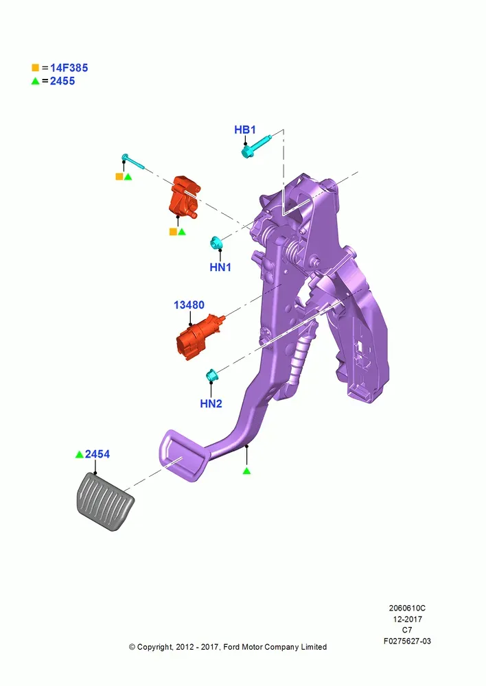 Brake Pedal Assembly diagram