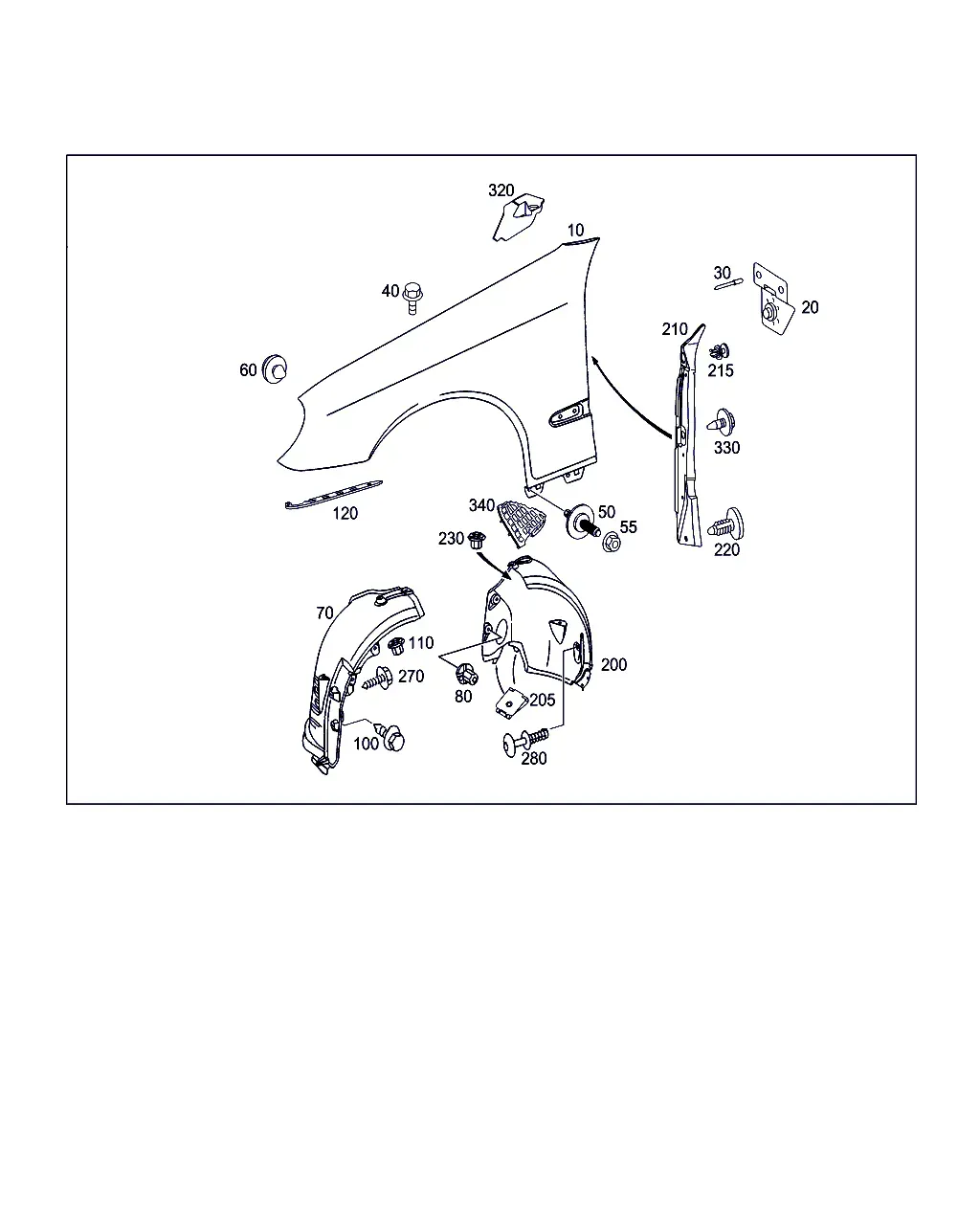 Front Fender diagram