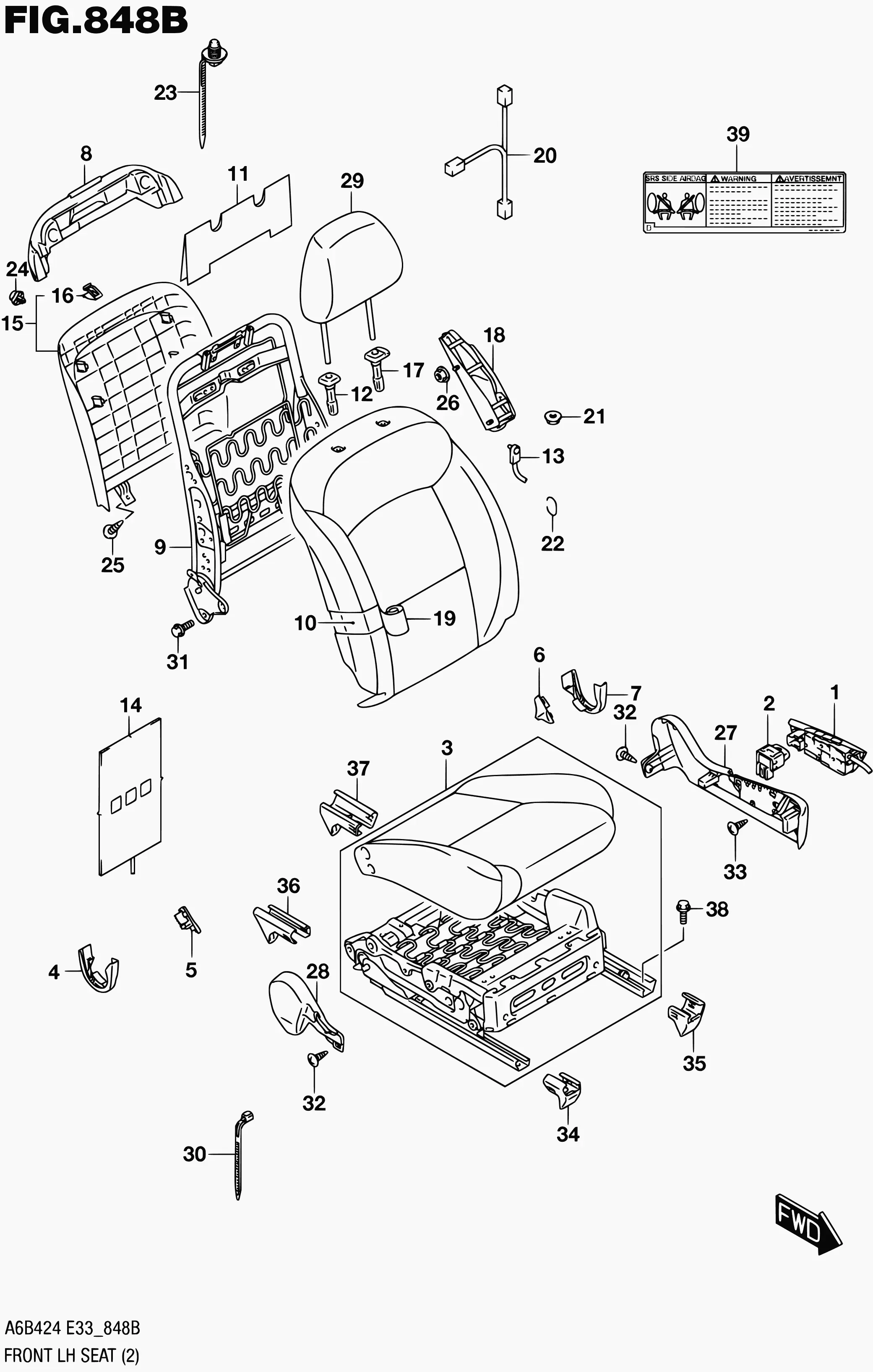 Front Left Seat diagram