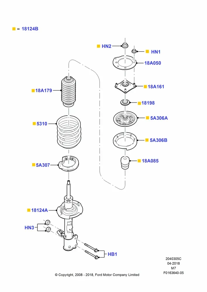 Front Shock Absorbers and Springs diagram