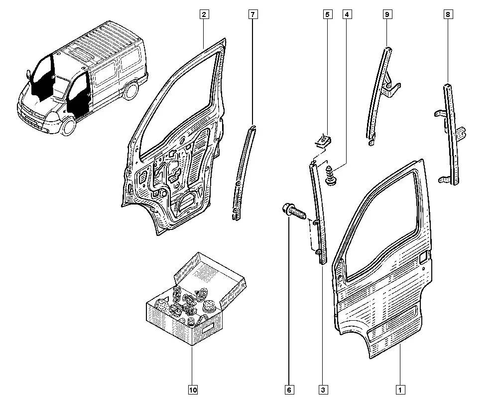 Front Side Doors diagram