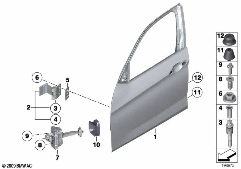 Front Doors, Hinges and Check Straps diagram