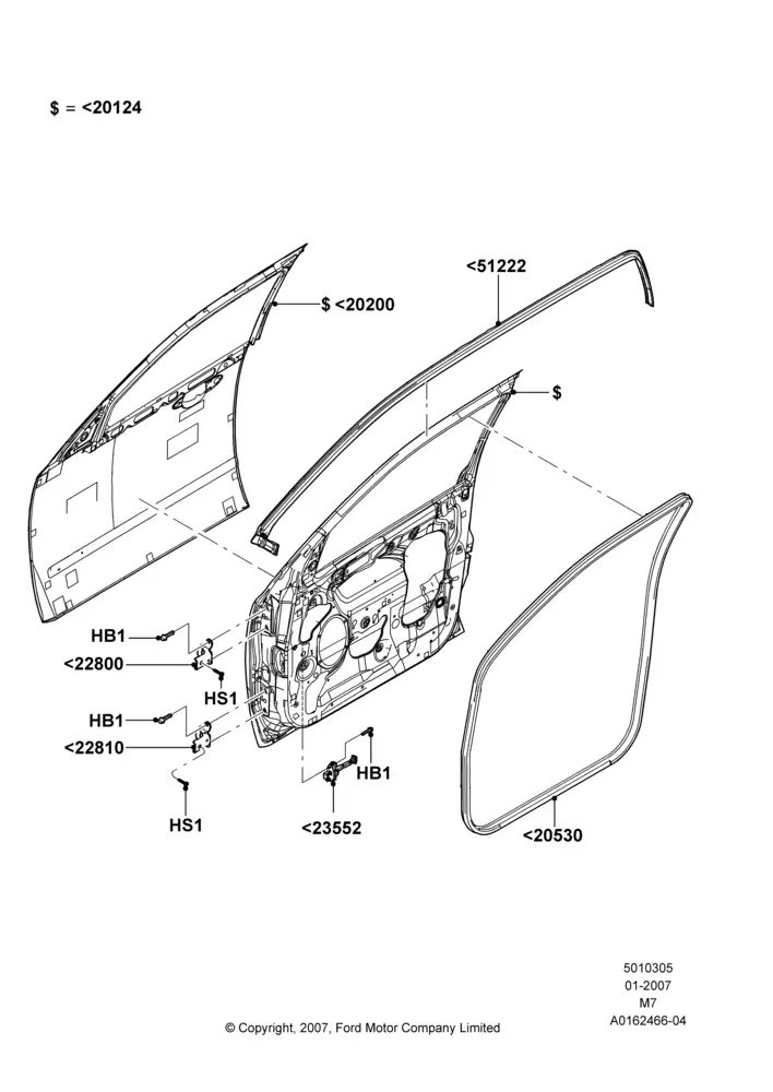 Front Doors, Hinges and Weatherstrips diagram