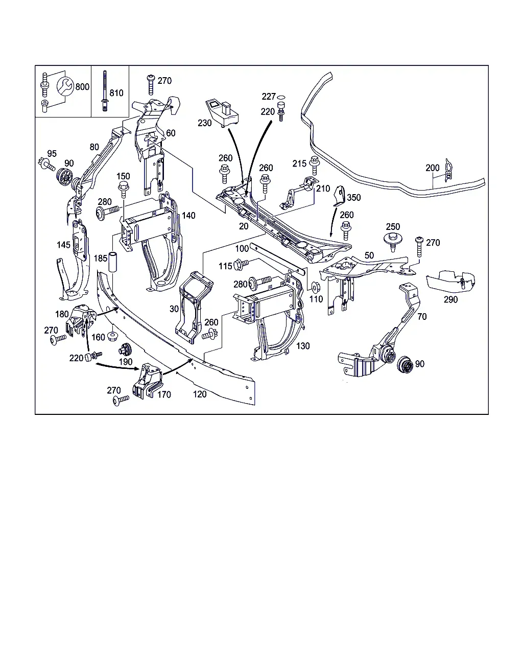 Front Reinforcement and Radiator Support diagram