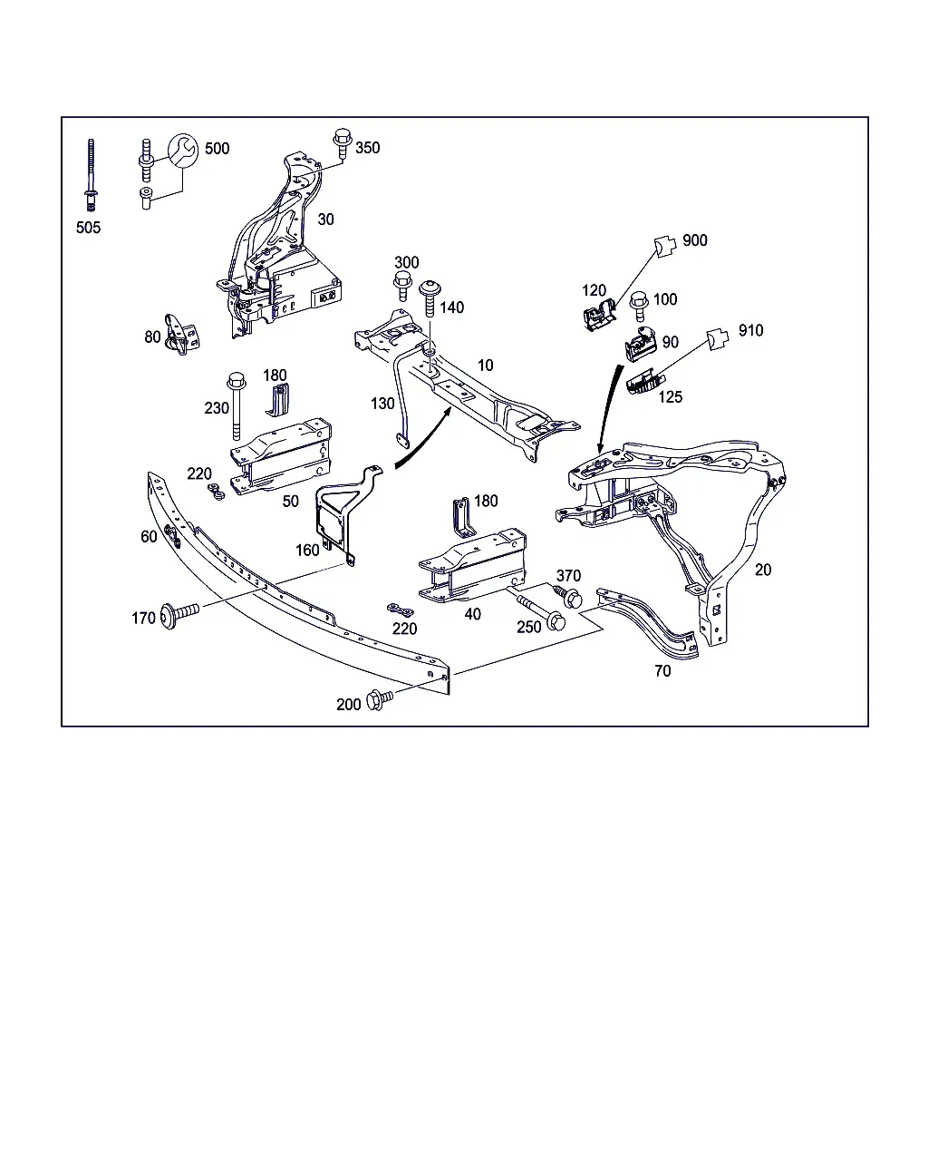 Front Reinforcement and Radiator Support diagram
