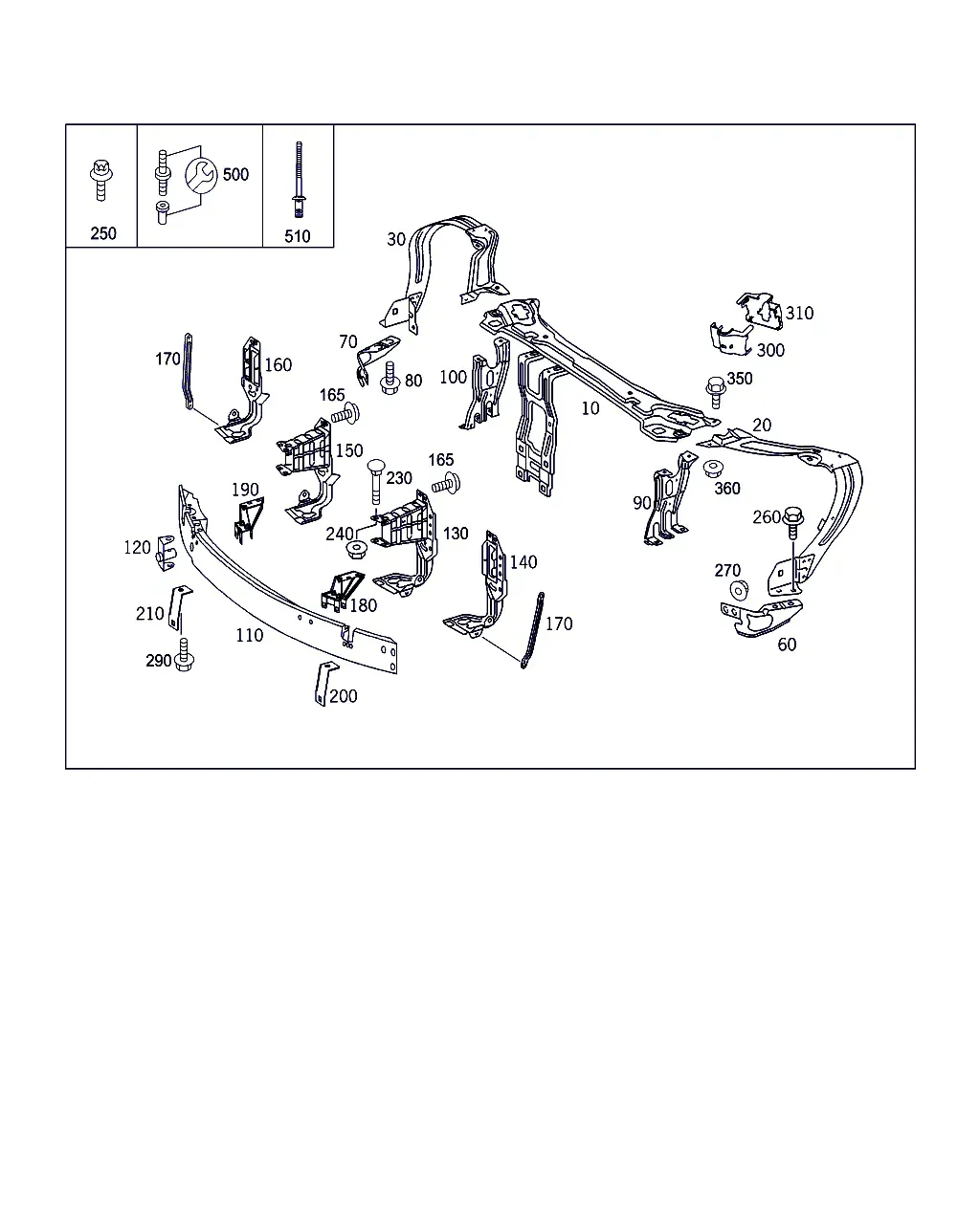 Front Reinforcement and Radiator Support diagram