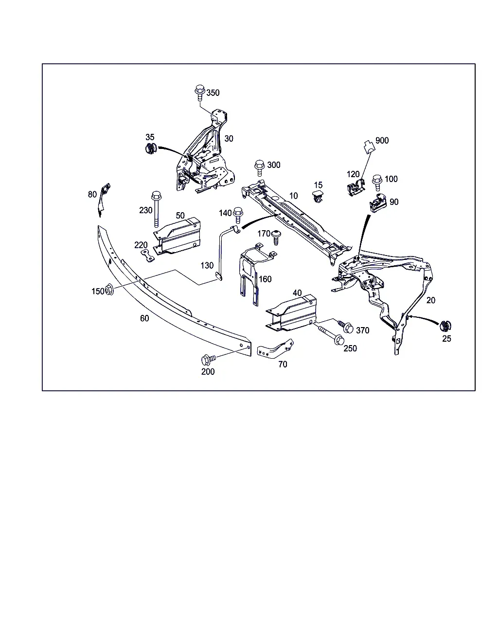 Front Reinforcement and Radiator Support diagram