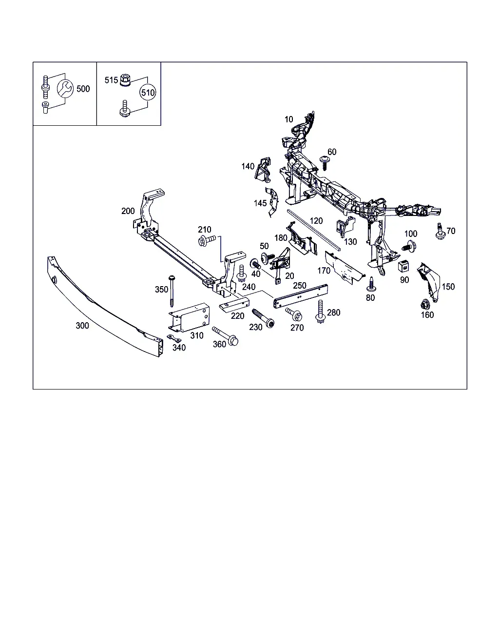 Front Reinforcement and Radiator Support diagram