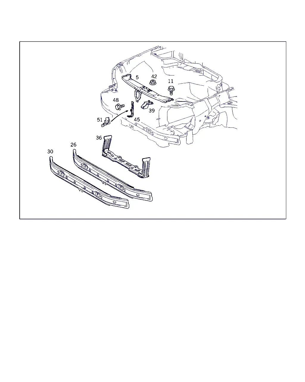 Front Reinforcement and Radiator Support diagram