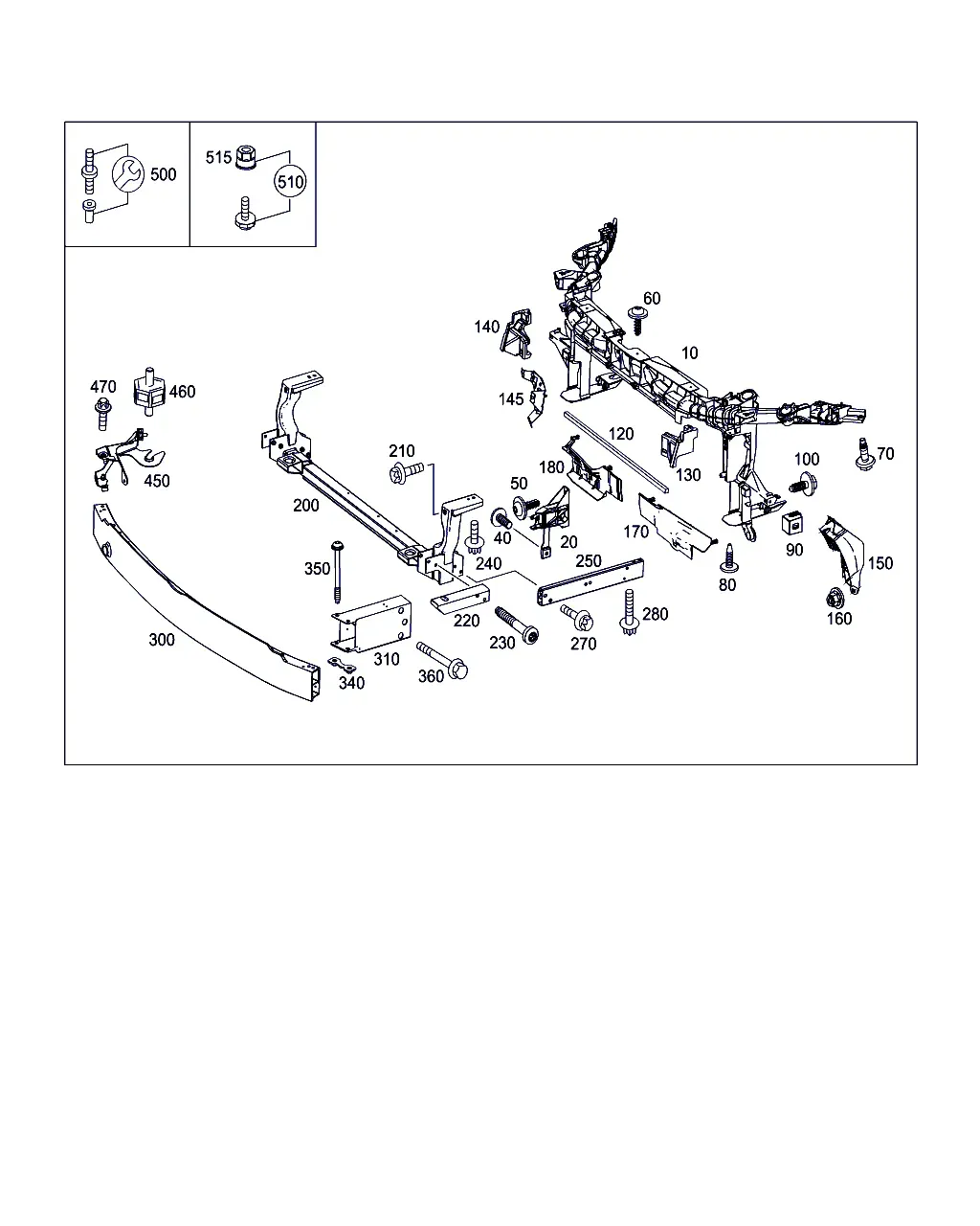Front Reinforcement and Radiator Support diagram