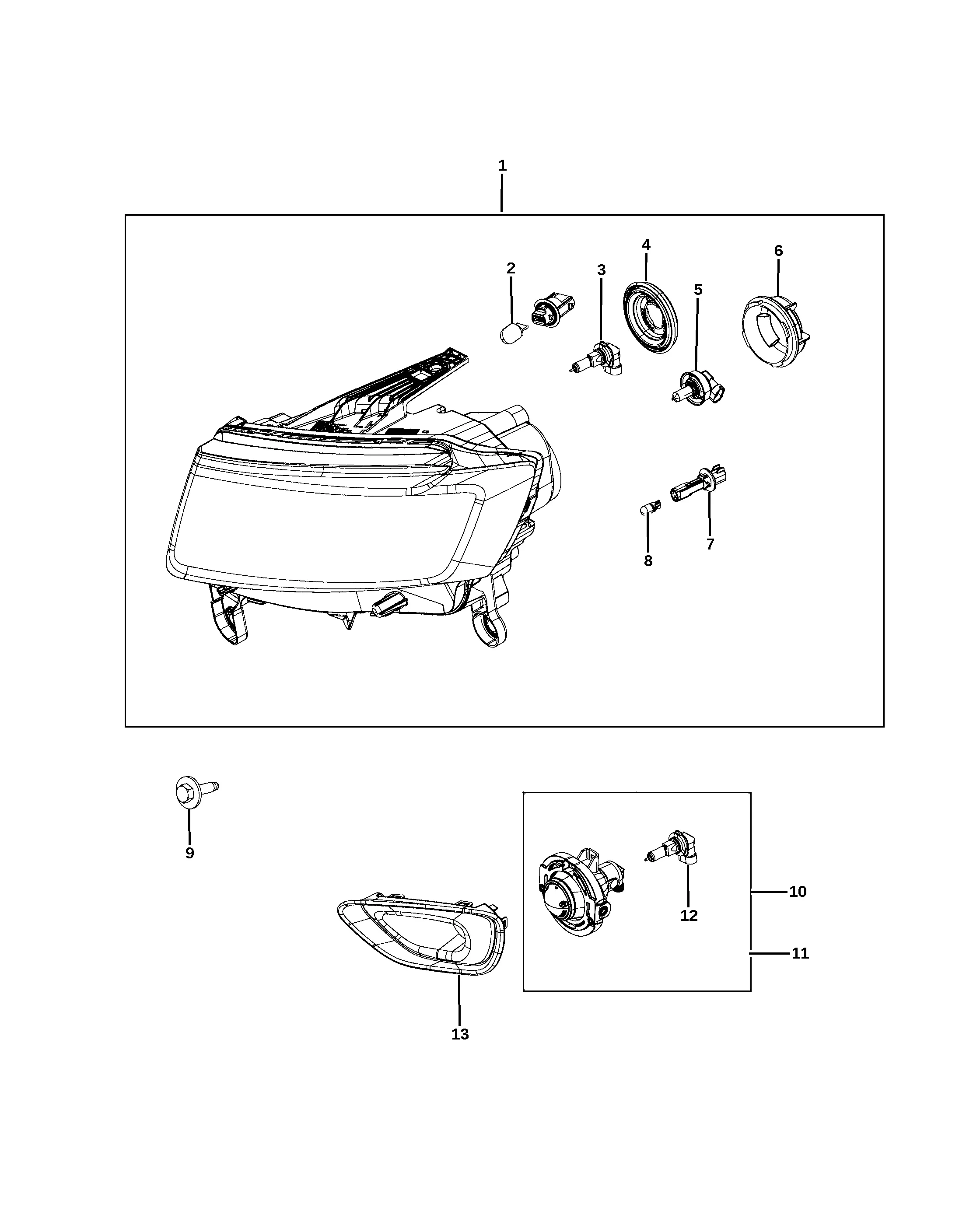 Front Lamps diagram