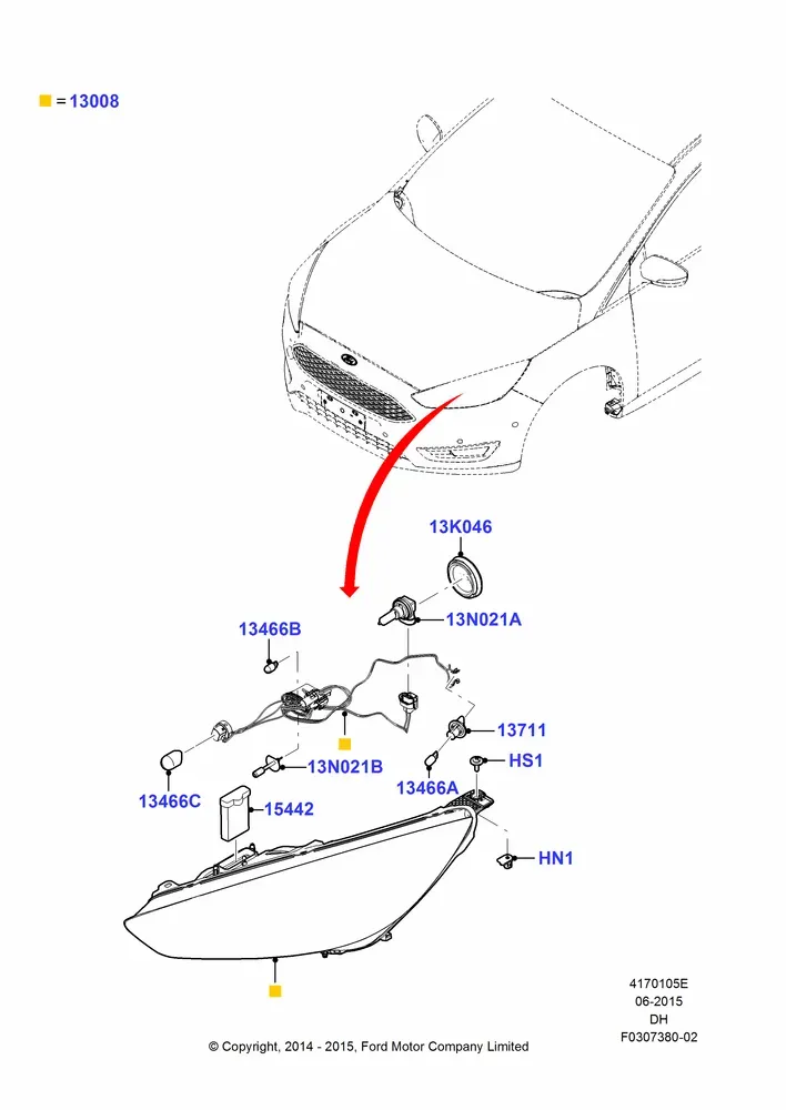 Headlamps diagram