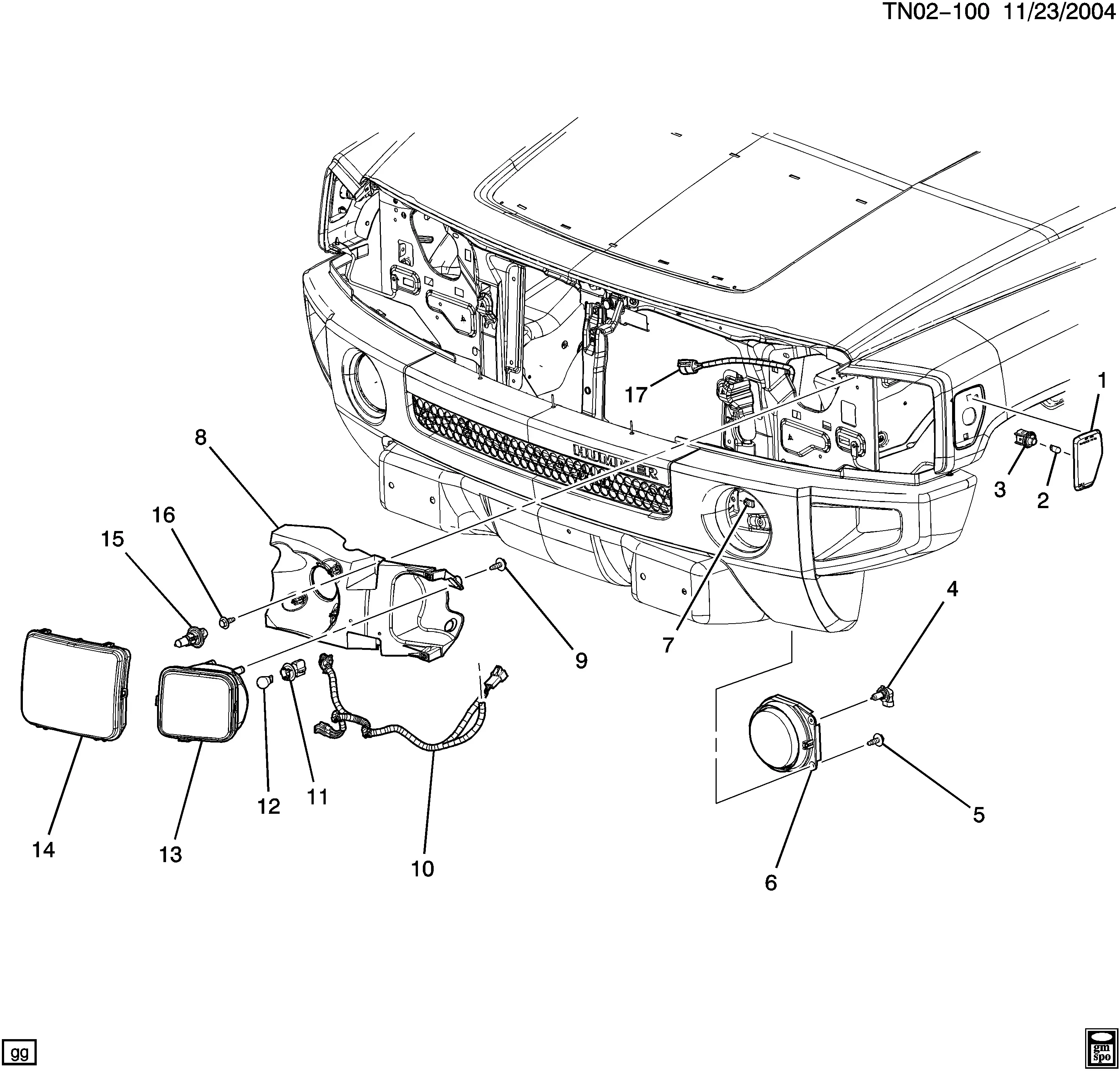 Front Lamps diagram