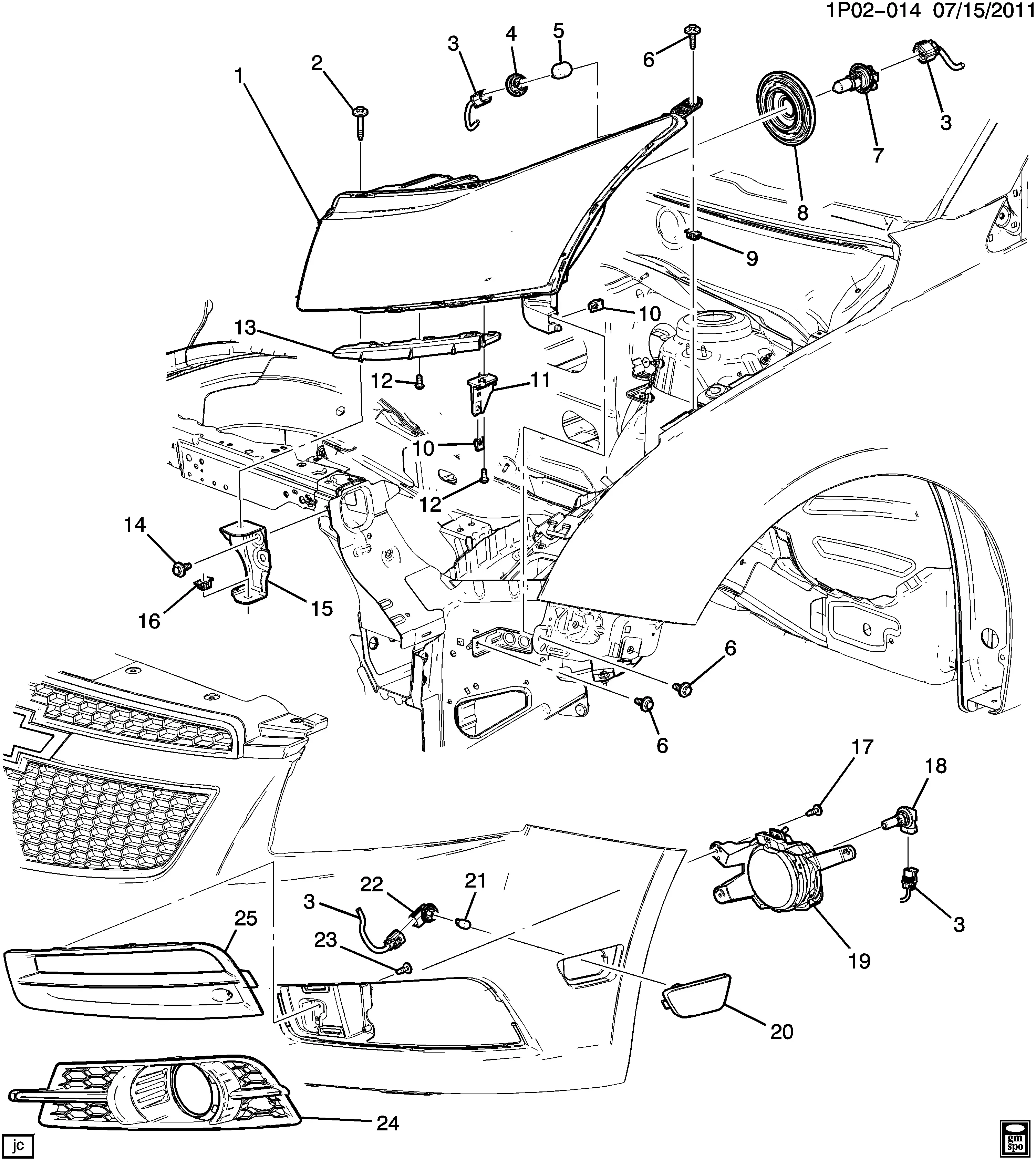 Front Lamps diagram