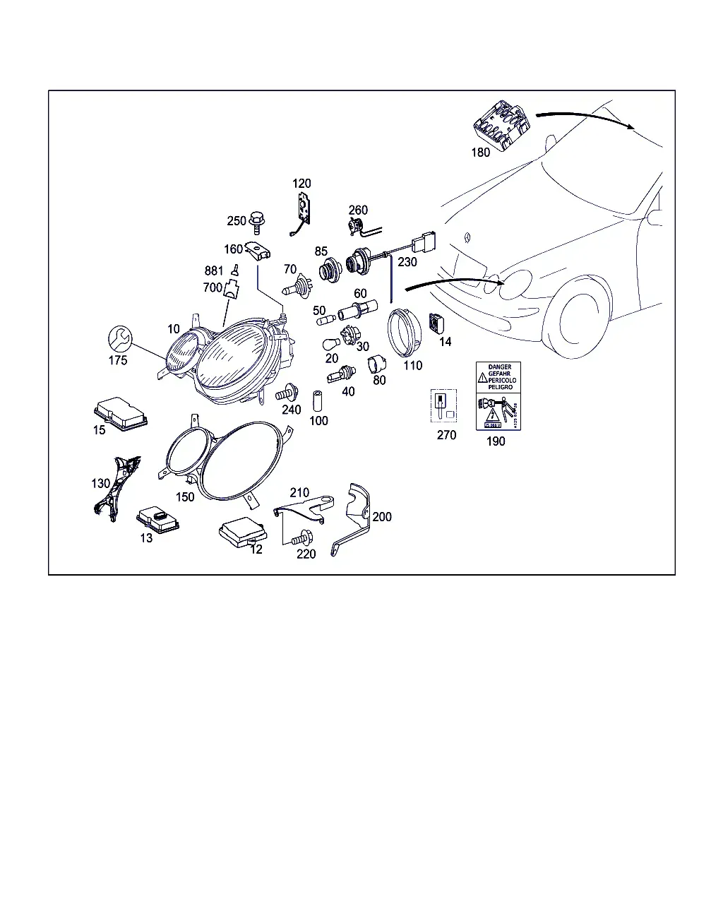 Front Headlights diagram