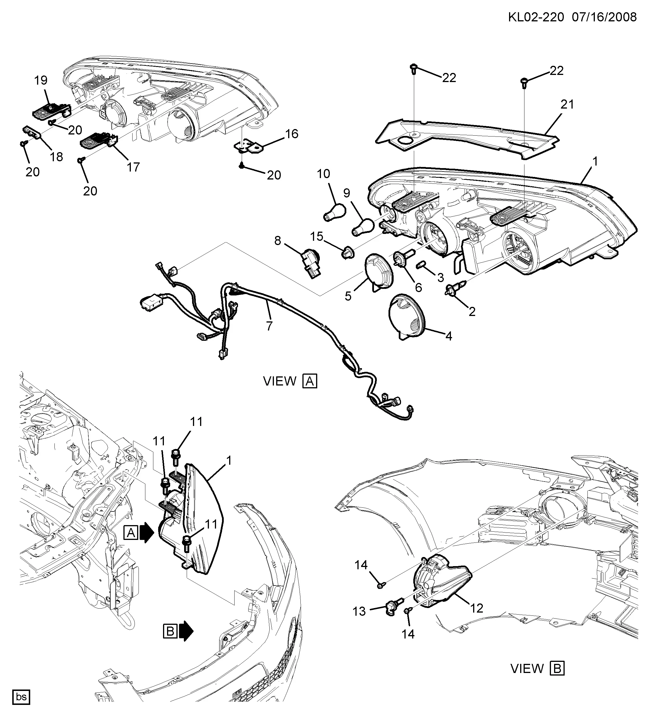 Front Lights diagram