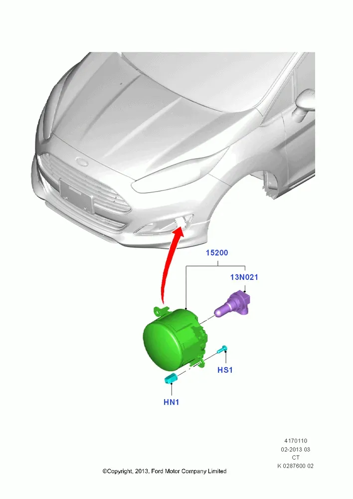 Front Fog Lamps diagram
