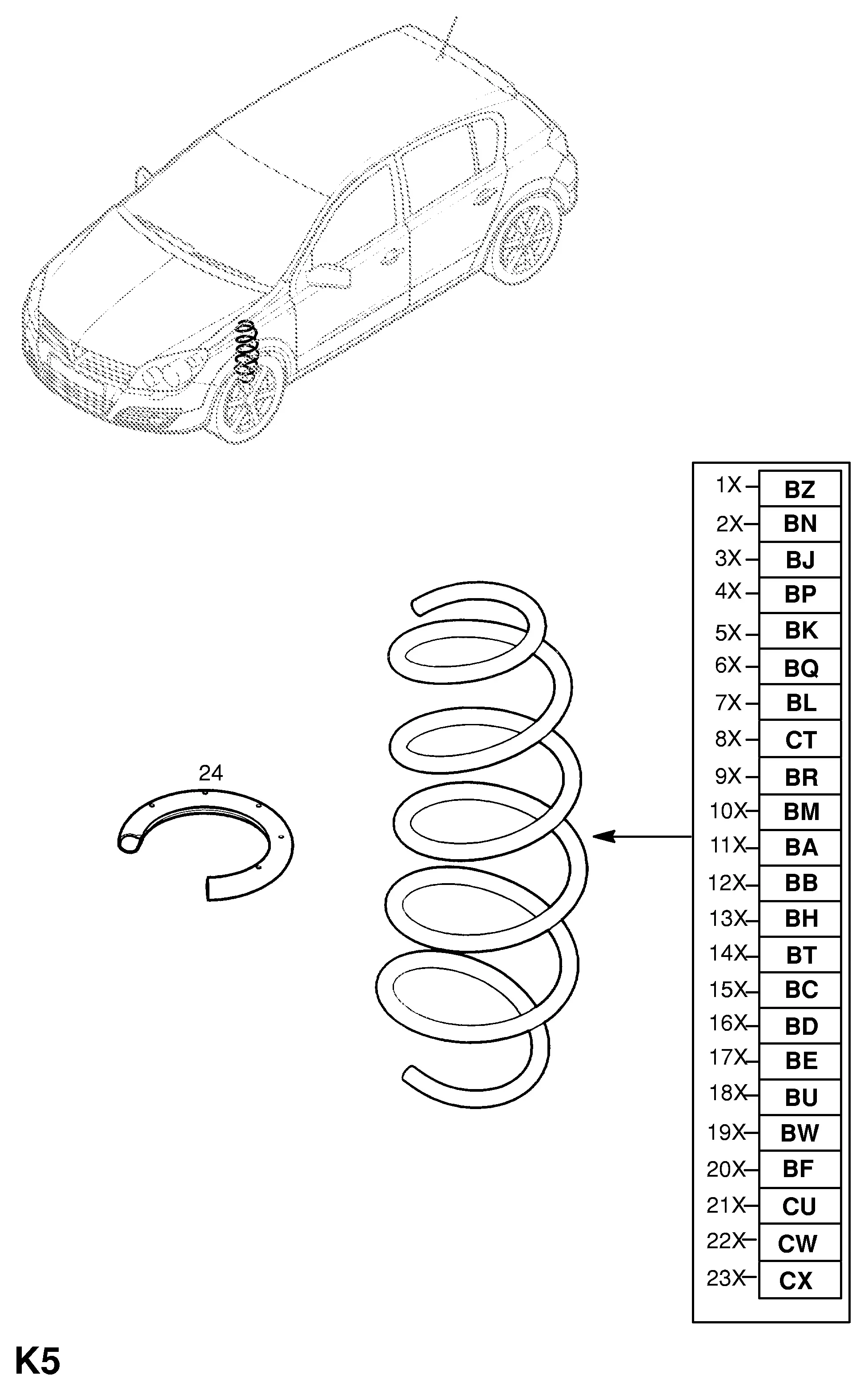Front Springs diagram