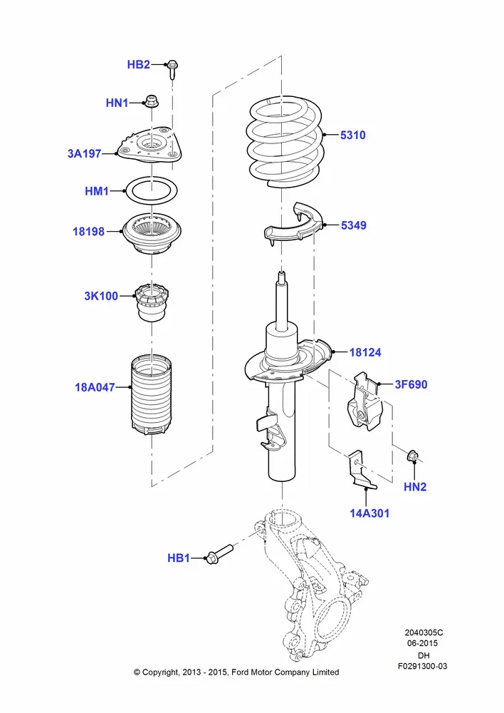 Front Suspension Struts and Springs diagram