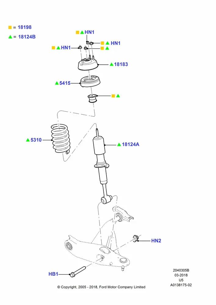 Front Suspension Struts and Springs diagram