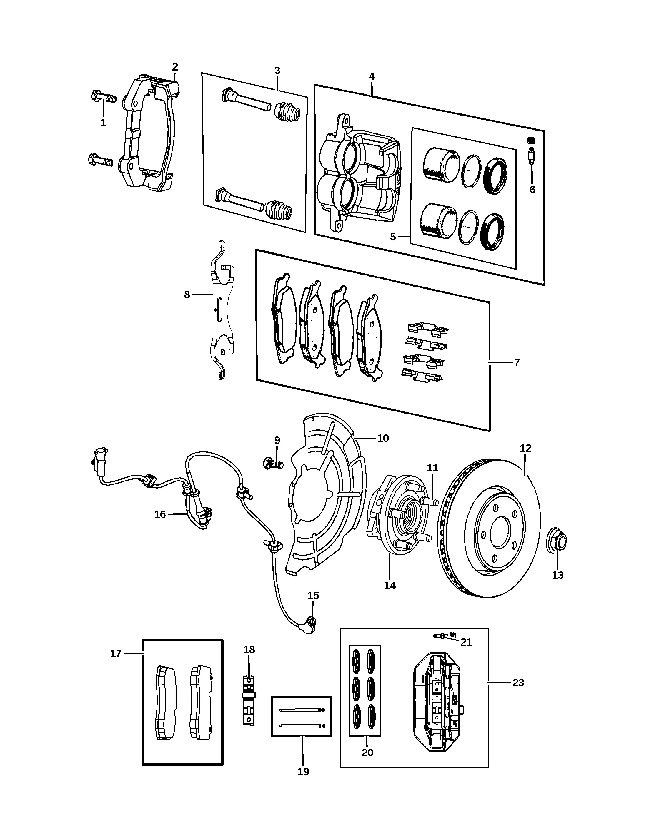 Front Brakes Assembly diagram