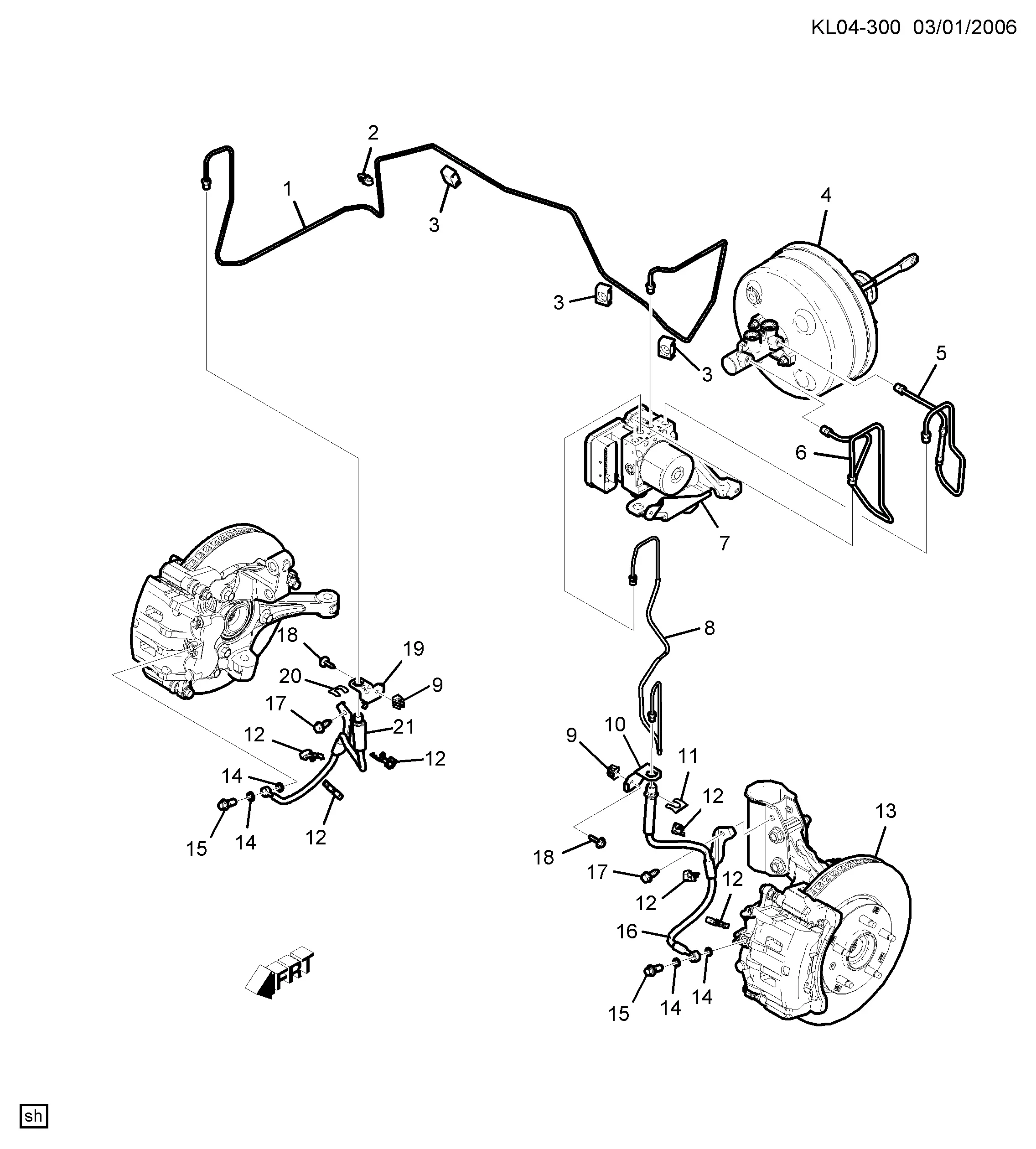 Front Brake Lines diagram