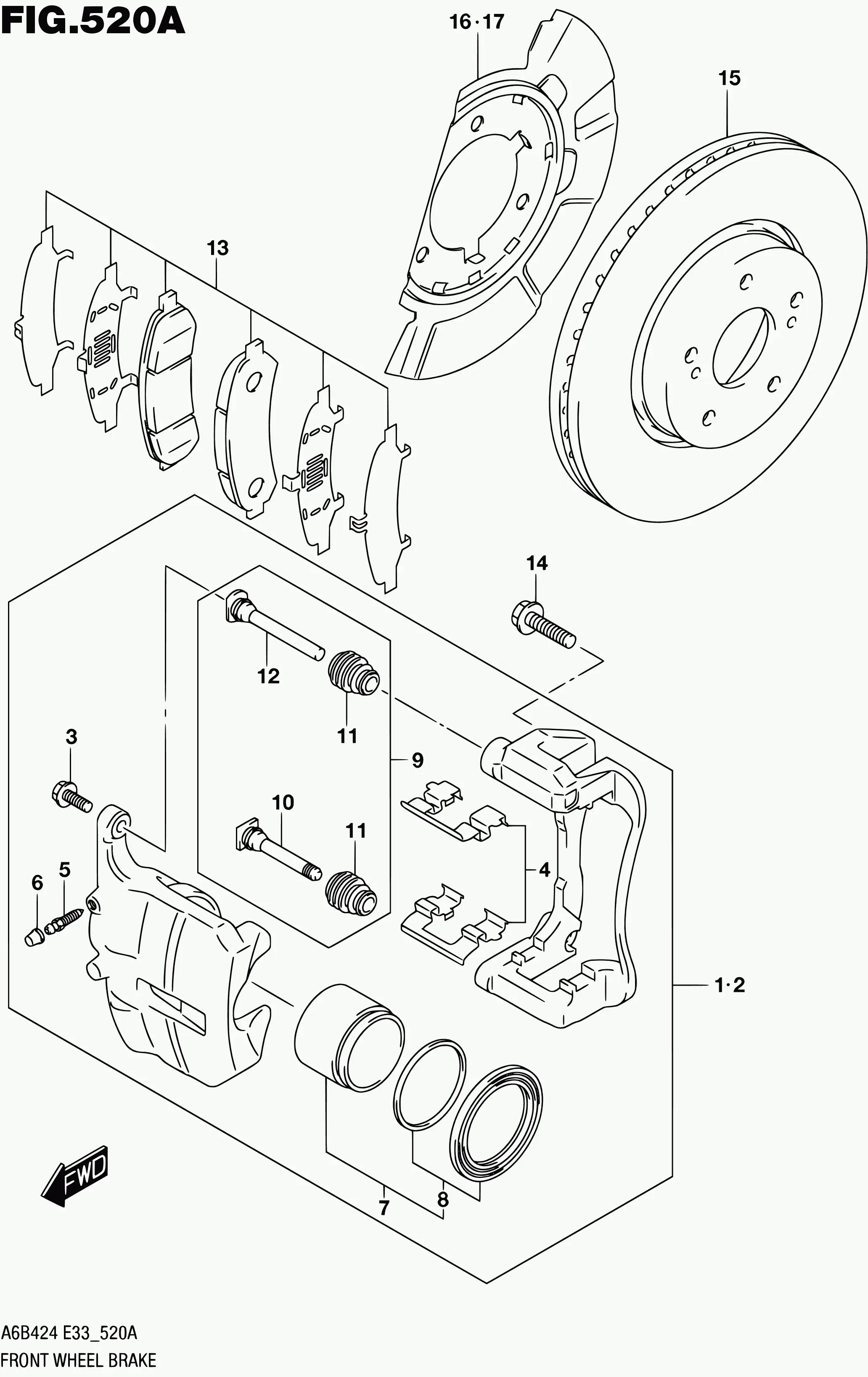 Front Brake Assembly diagram
