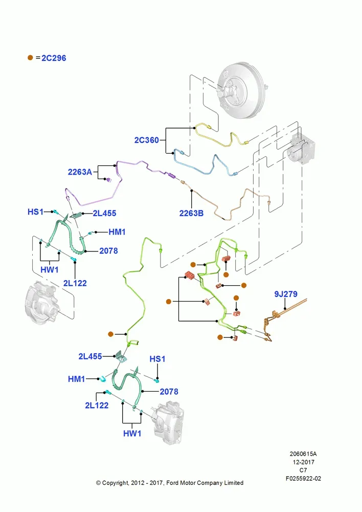 Front Brake Lines diagram