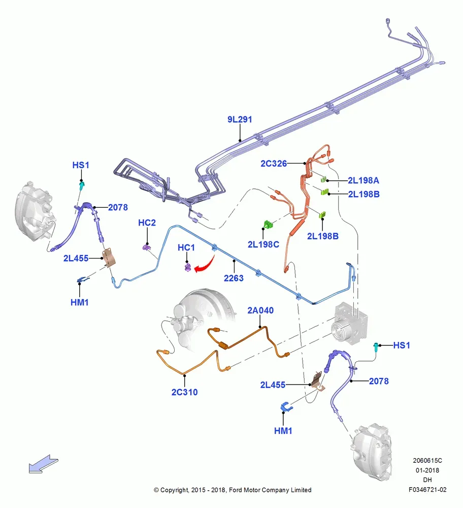 Front Brake Lines diagram