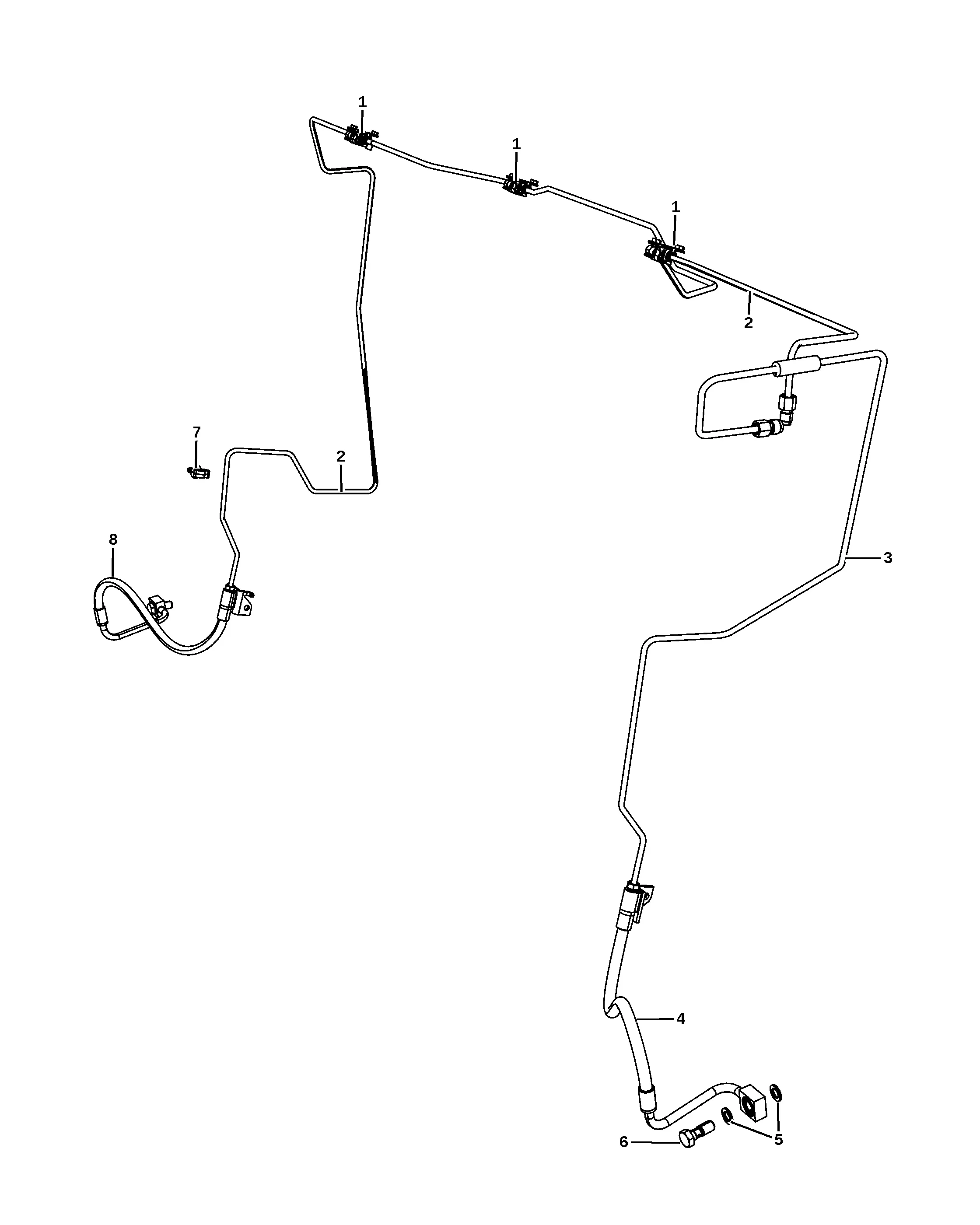 Front Brake Tubes and Hoses diagram