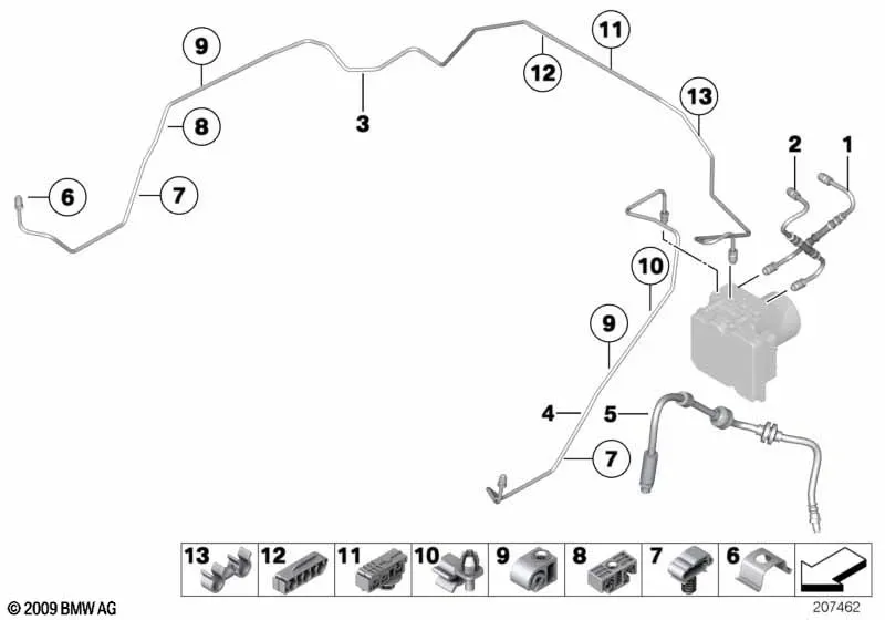 Front Brake Lines diagram
