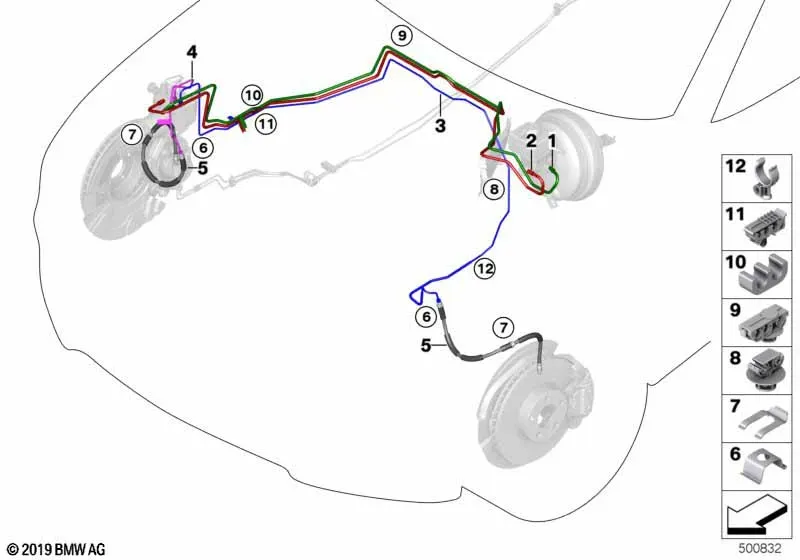 Front Brake Lines diagram