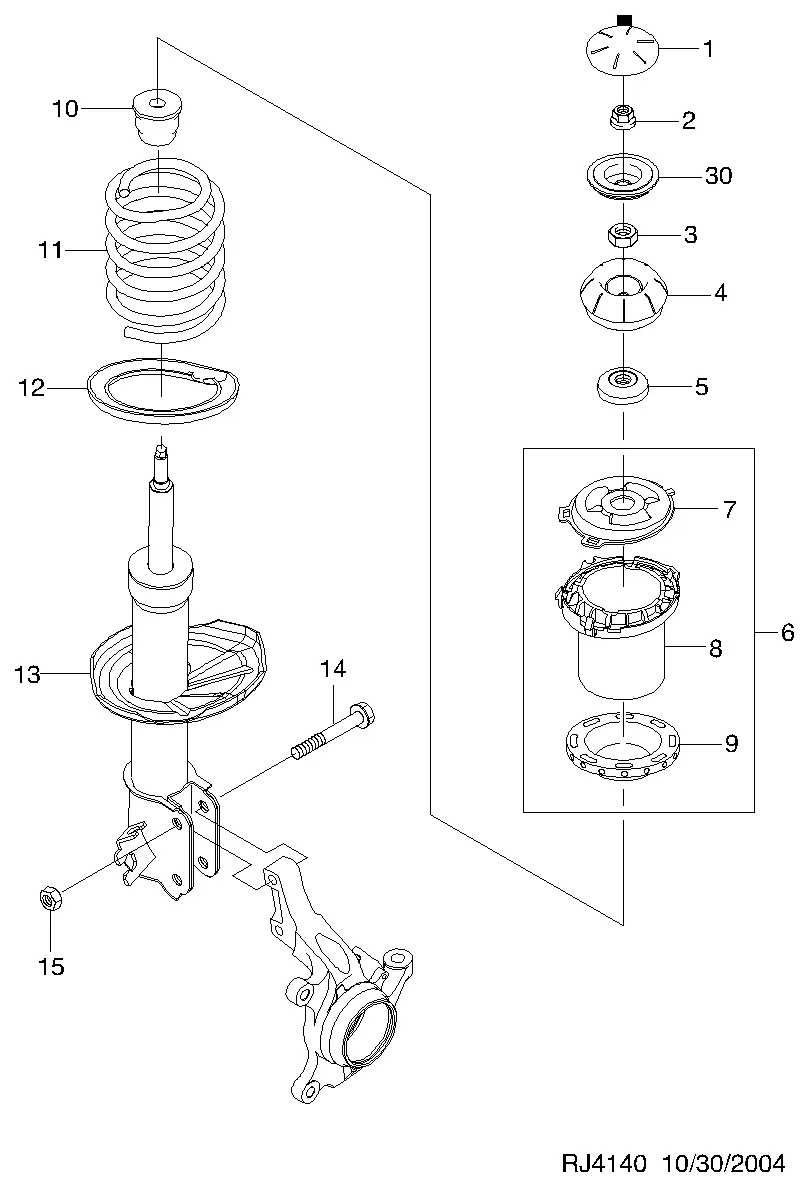 Front Shock Absorber diagram