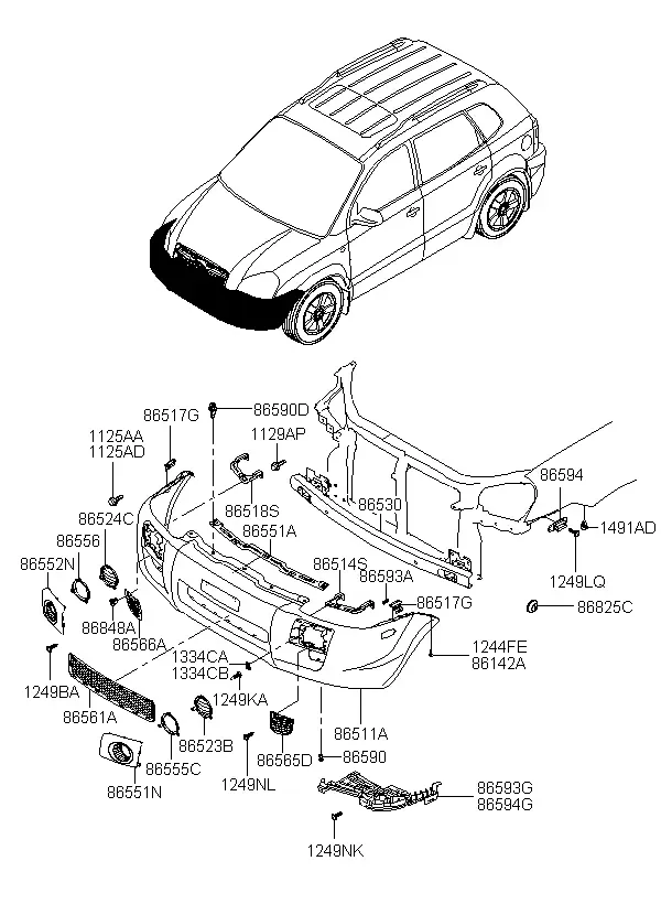 Front Bumper diagram