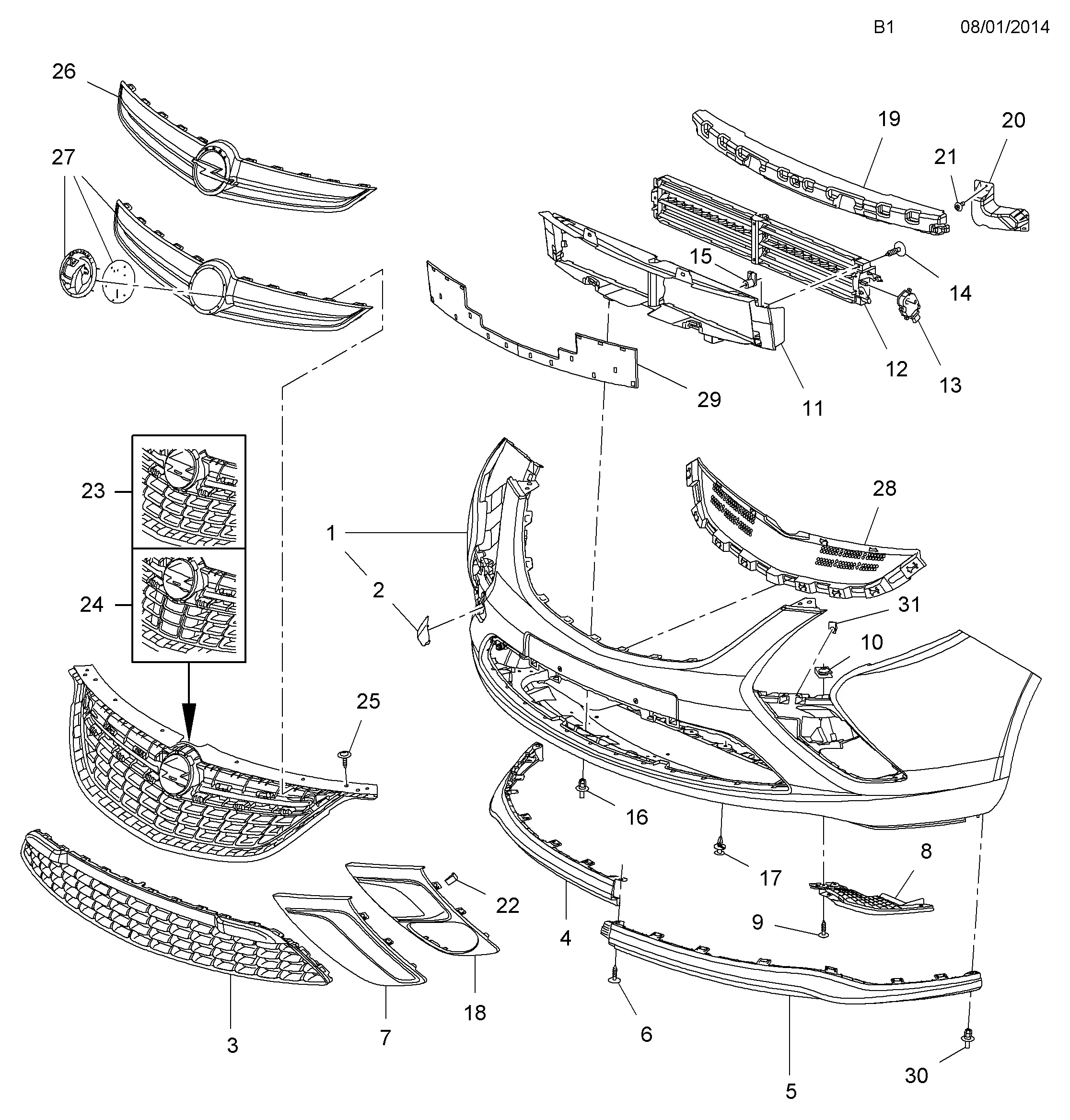 Front Bumper diagram