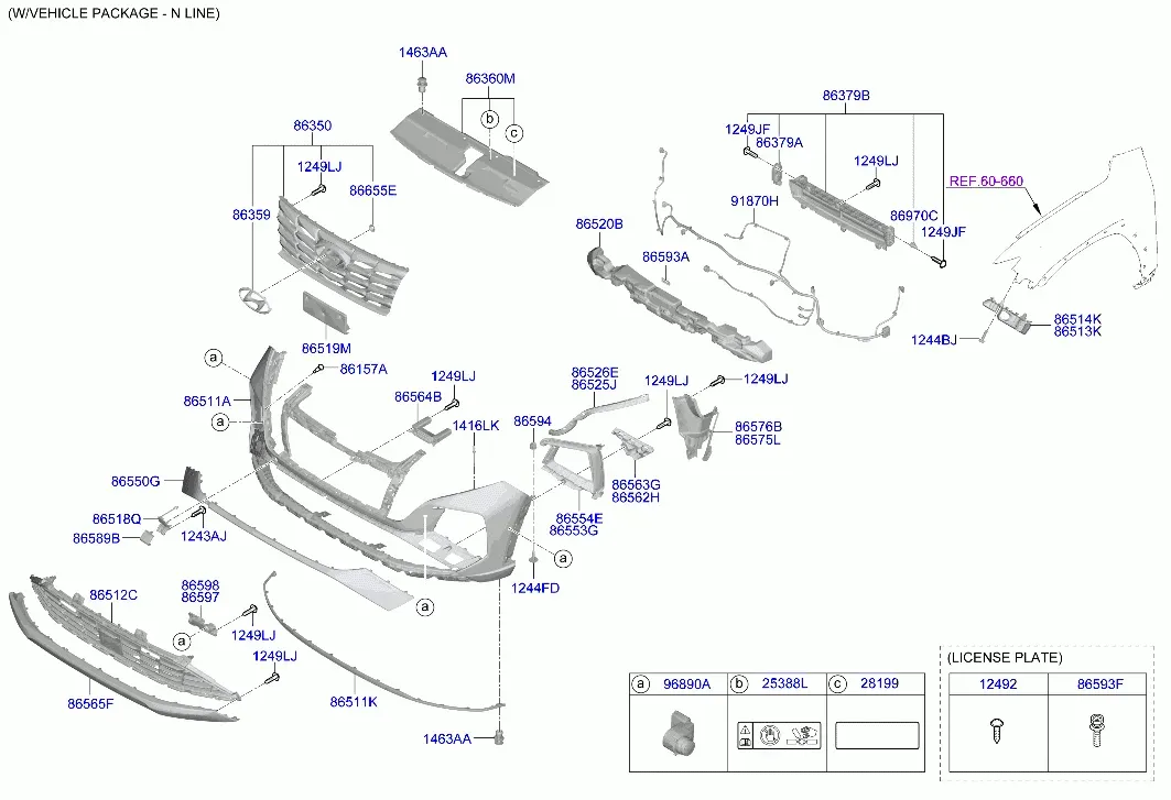 Front Bumper diagram
