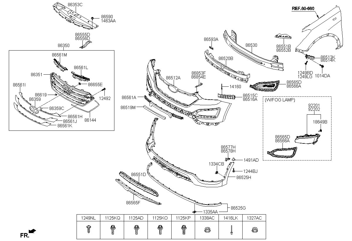 Front Bumper diagram