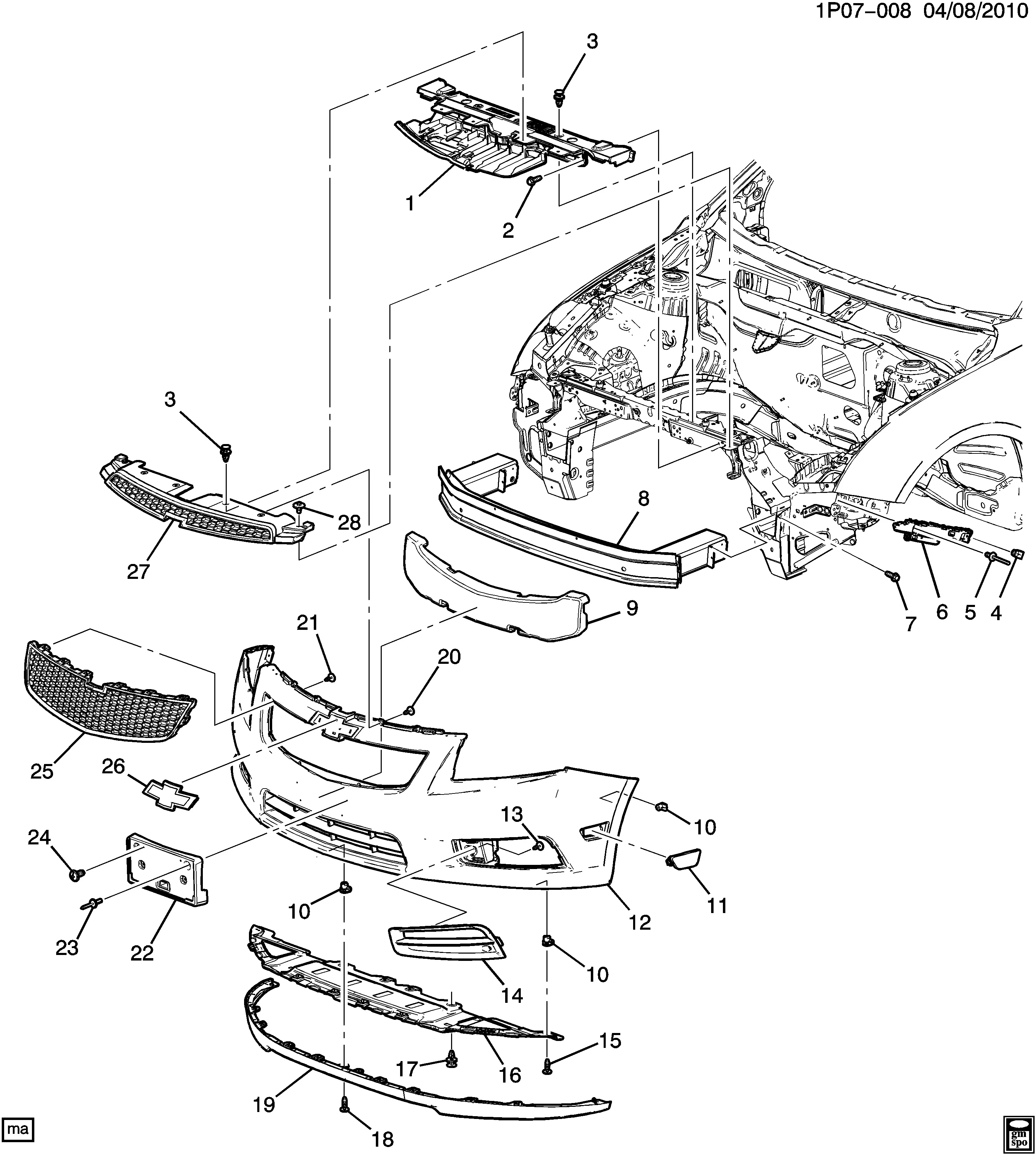 Front Bumper diagram