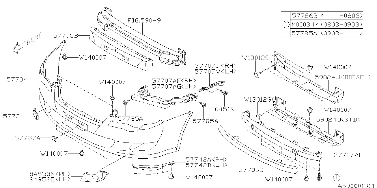 Front Bumper diagram