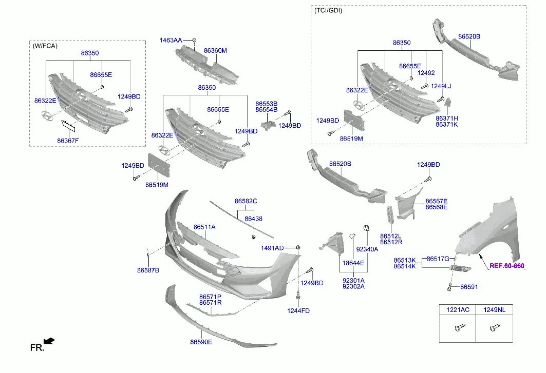 Front Bumper diagram