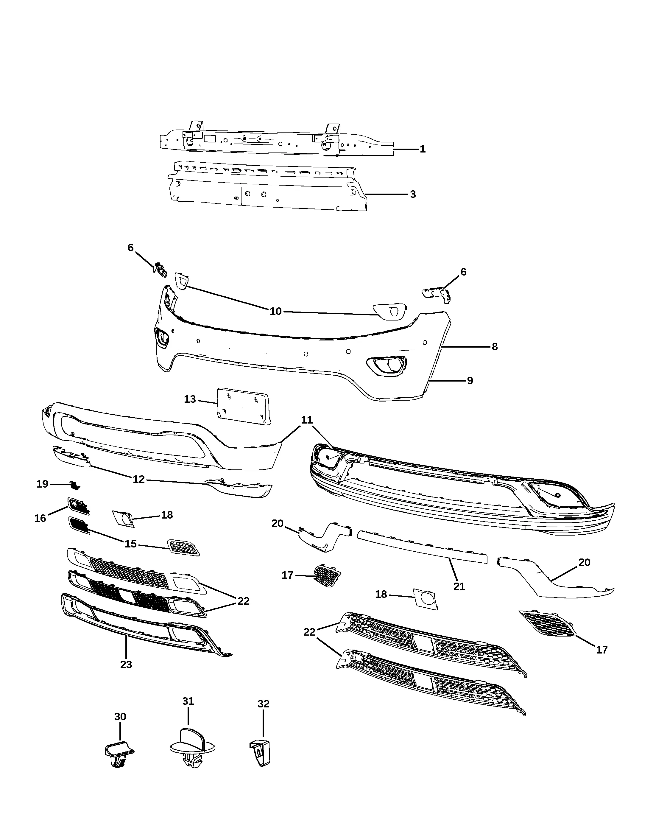 Front Fascia diagram