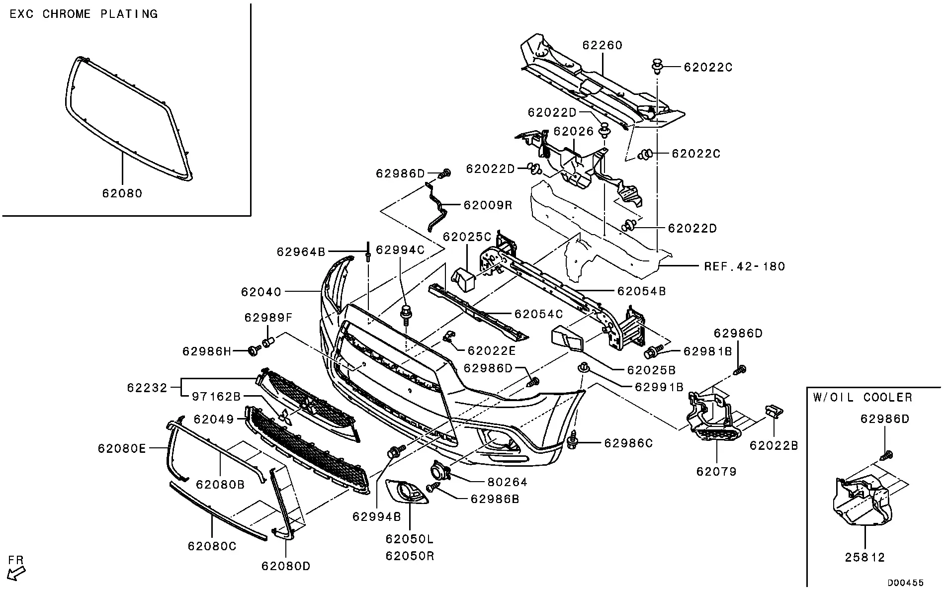 Front Bumper and Reinforcement diagram
