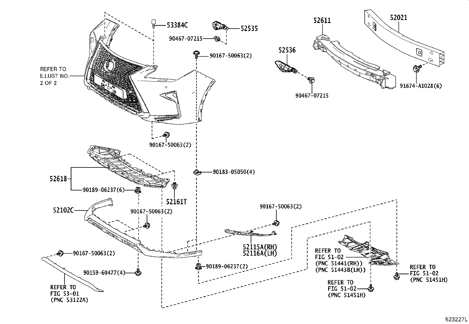 Front Bumper & Reinforcement diagram