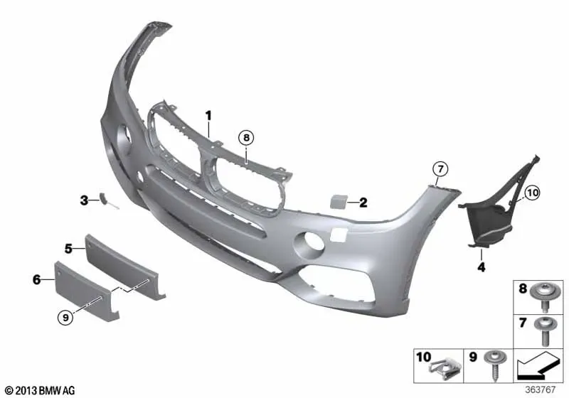 Front M Performance Bumper diagram