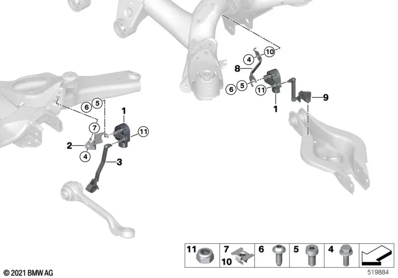 Front Ride Height Sensor diagram