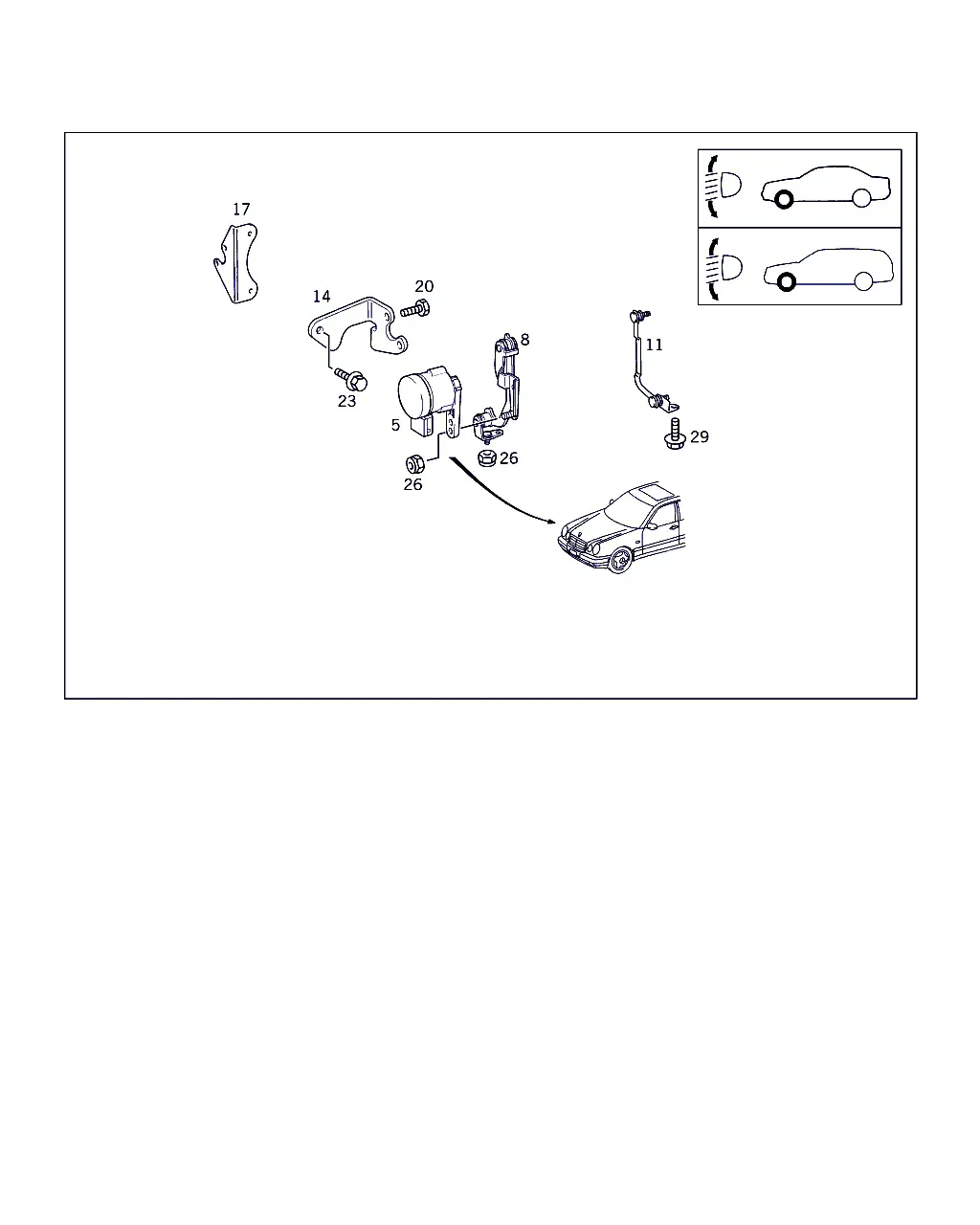 Front Headlight Leveling Sensor diagram