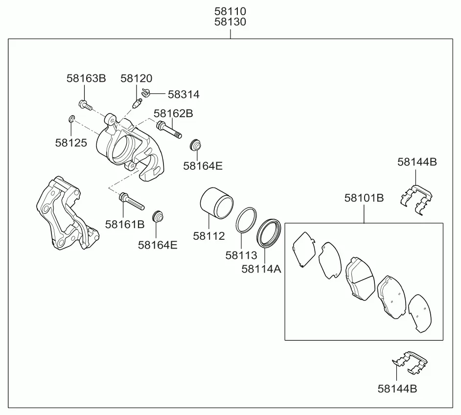 Передний мост diagram