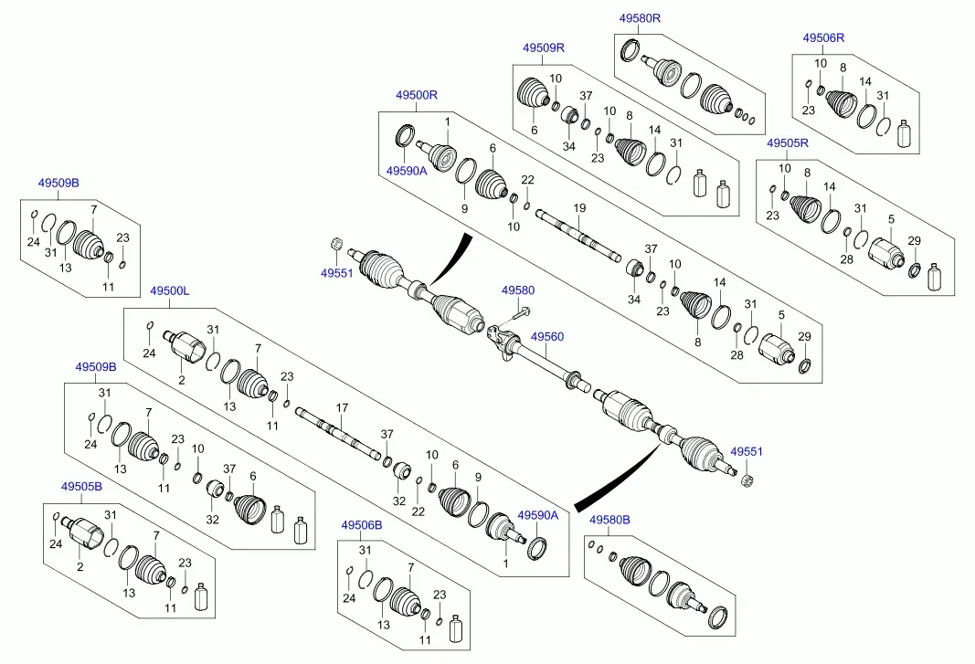 Front Drive Shaft diagram