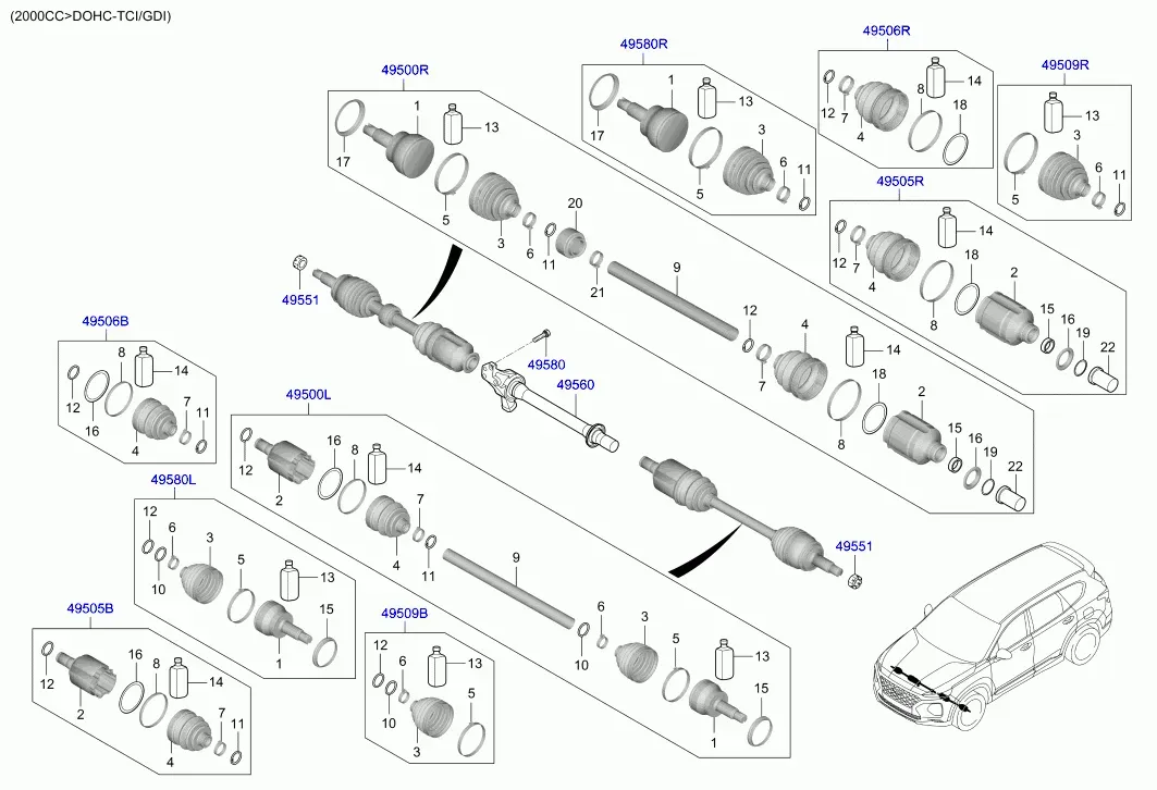 Front Drive Shaft diagram