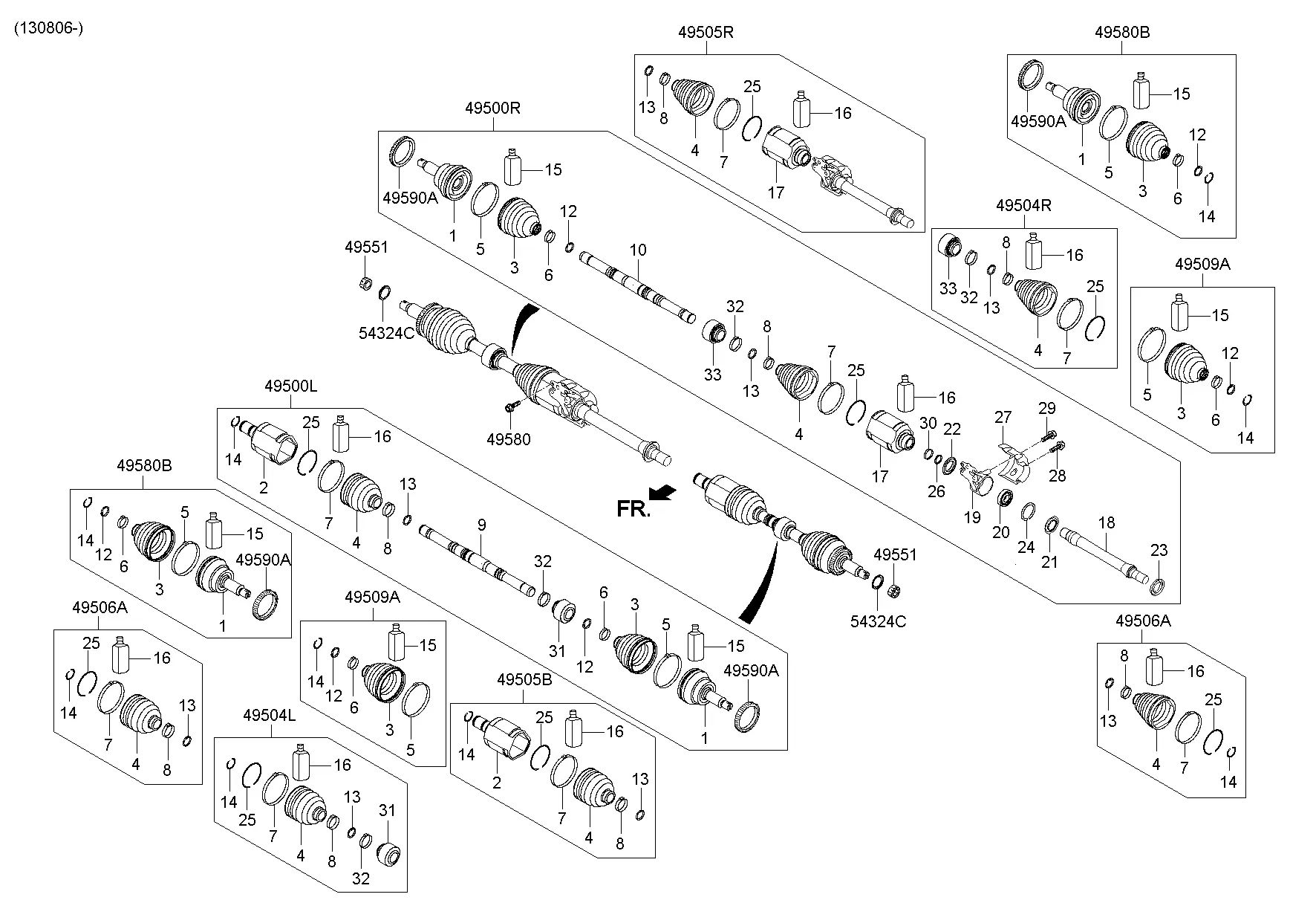 Front Drive Shaft diagram